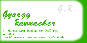 gyorgy rammacher business card